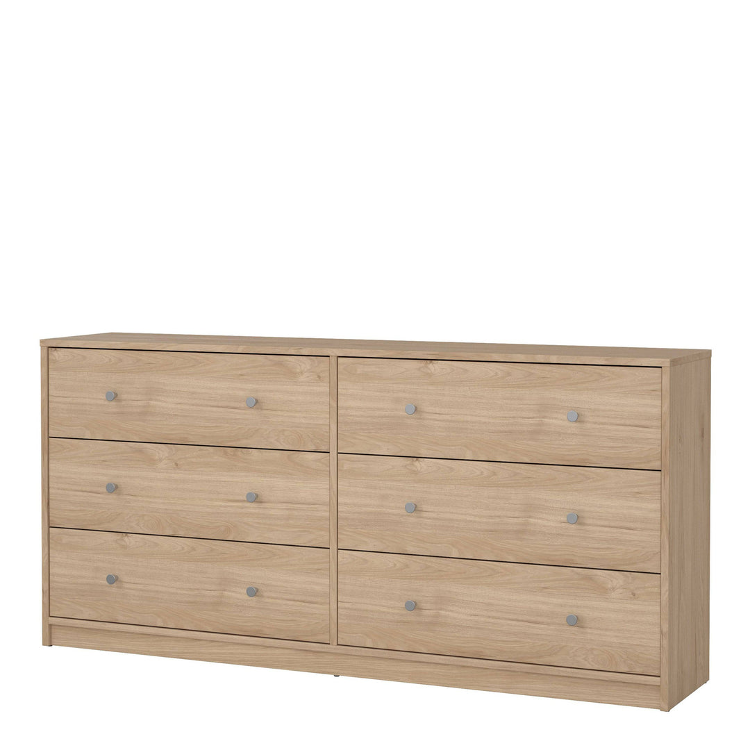 May Chest of 6 Drawers (3+3) in Jackson Hickory Oak - TidySpaces