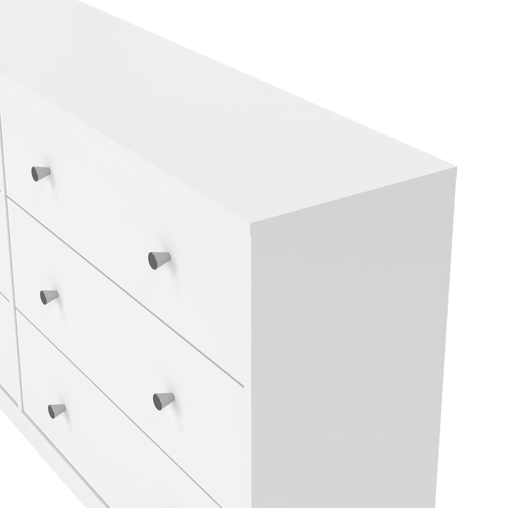 May Chest of 6 Drawers (3+3) in White - TidySpaces