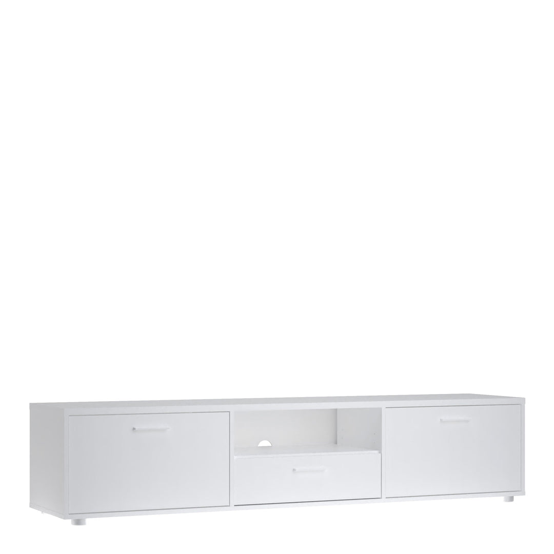 Media TV-unit with 2 doors + 1 drawer 177 cm White - TidySpaces