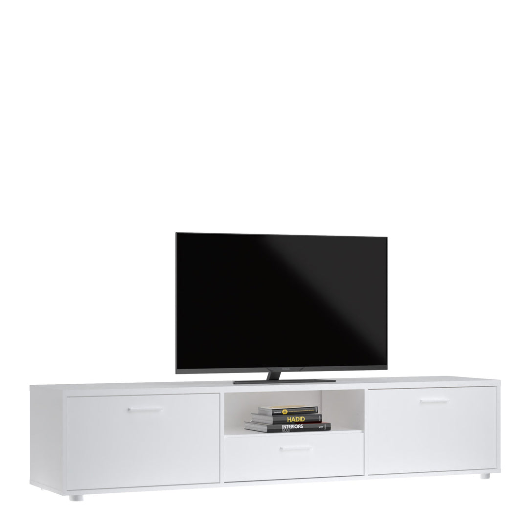 Media TV-unit with 2 doors + 1 drawer 177 cm White - TidySpaces