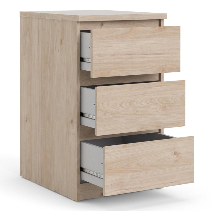 Naia Bedside 3 Drawers in Jackson Hickory Oak - TidySpaces