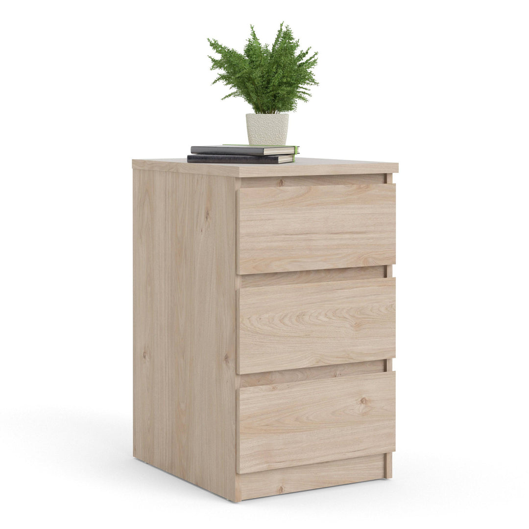 Naia Bedside 3 Drawers in Jackson Hickory Oak - TidySpaces