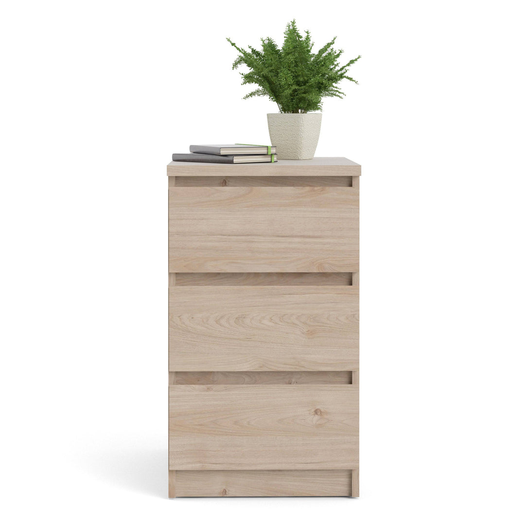 Naia Bedside 3 Drawers in Jackson Hickory Oak - TidySpaces