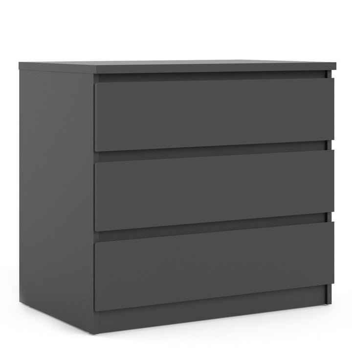 Naia Chest of 3 Drawers in Black Matt - TidySpaces