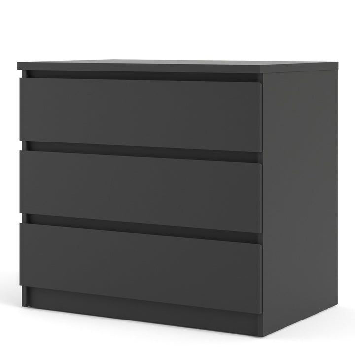 Naia Chest of 3 Drawers in Black Matt - TidySpaces