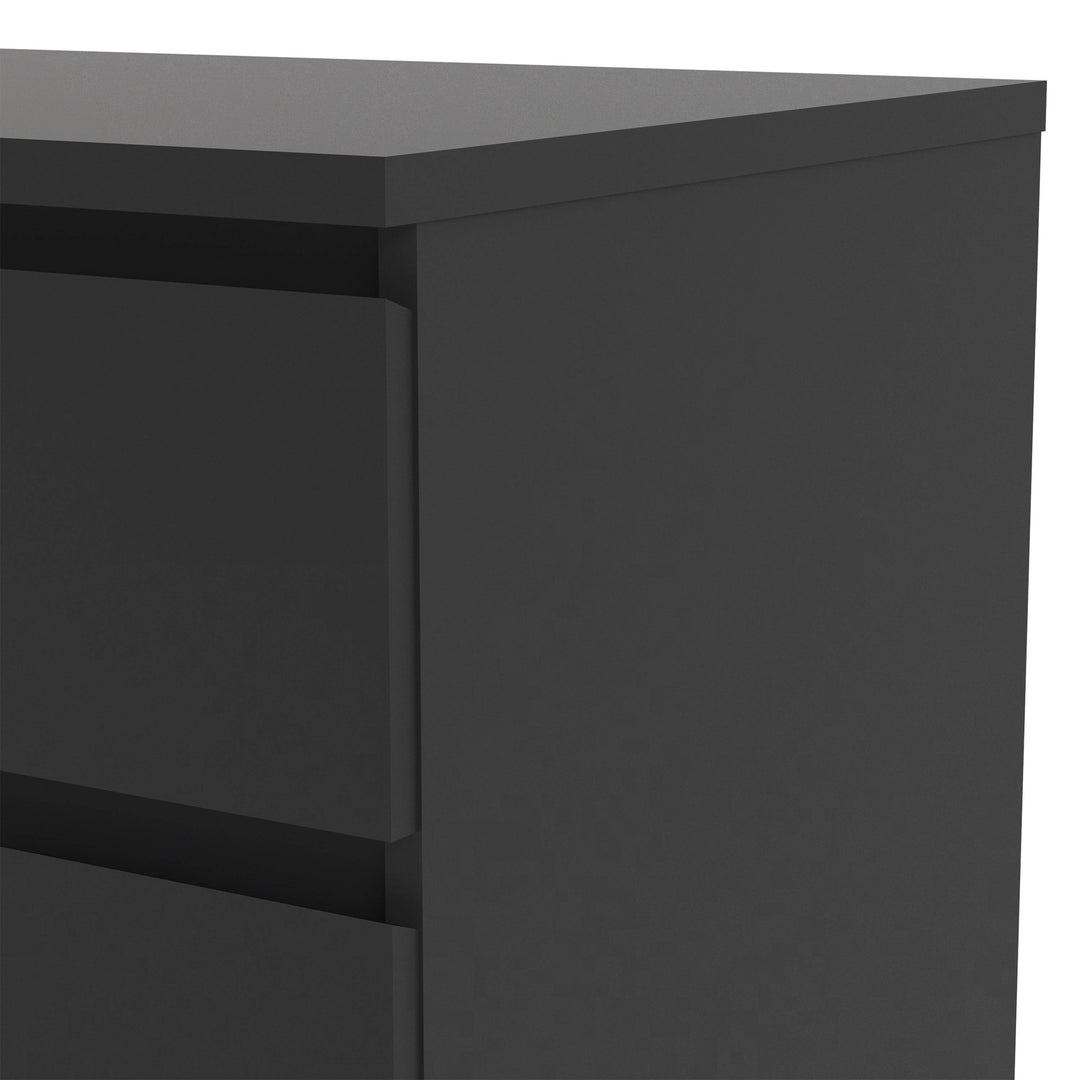 Naia Chest of 5 Drawers in Black Matt - TidySpaces