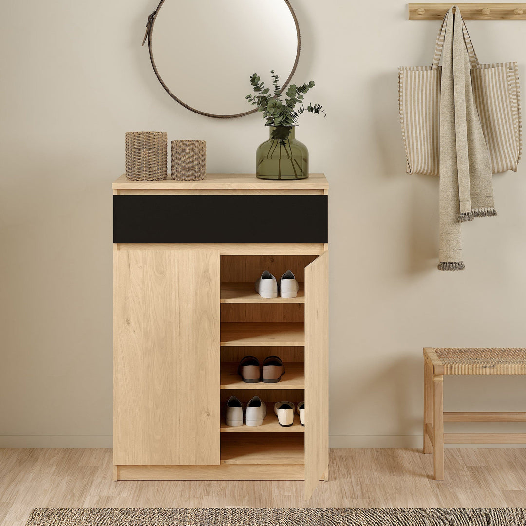 Naia Shoe Cabinet with 2 Doors +1 Drawer - TidySpaces