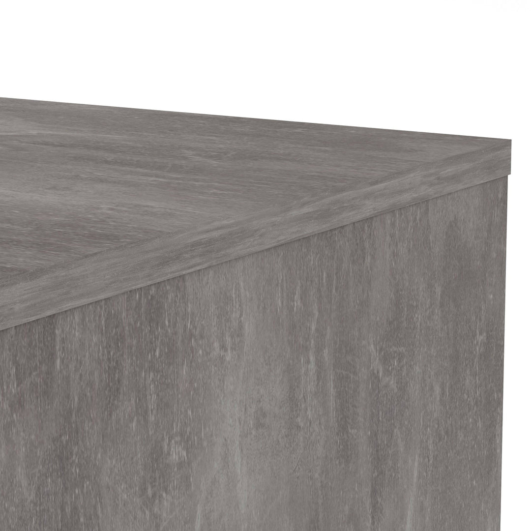 Naia Sideboard 4 Drawers 2 Doors in Concrete and White High Gloss - TidySpaces