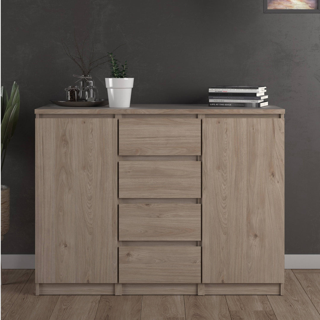 Naia Sideboard  4 Drawers 2 Doors in Jackson Hickory Oak - TidySpaces