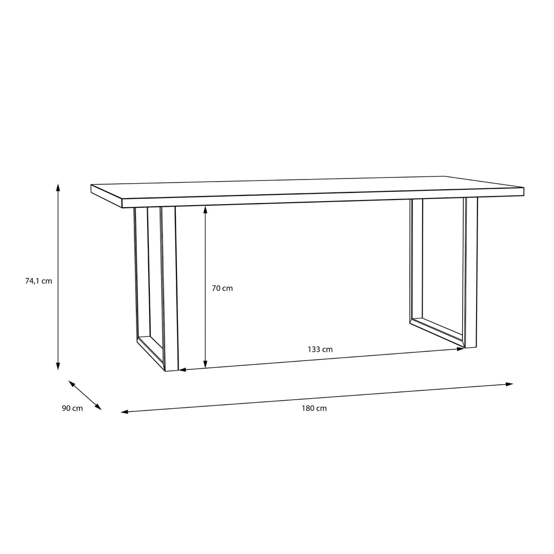 Nikomedes Dining Table in Bartex Oak - TidySpaces