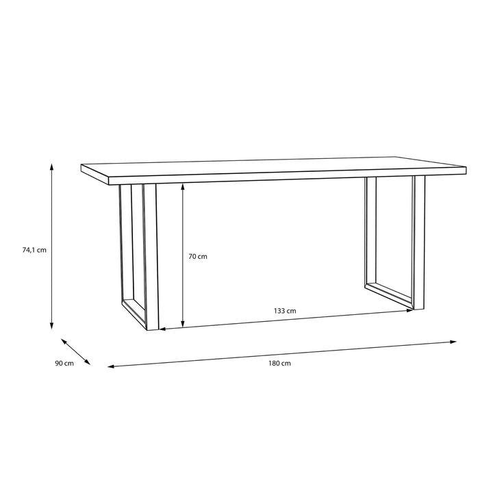 Nikomedes Dining Table in Bartex Oak - TidySpaces