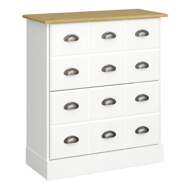 Nola Shoe Cabinet White & Pine - TidySpaces