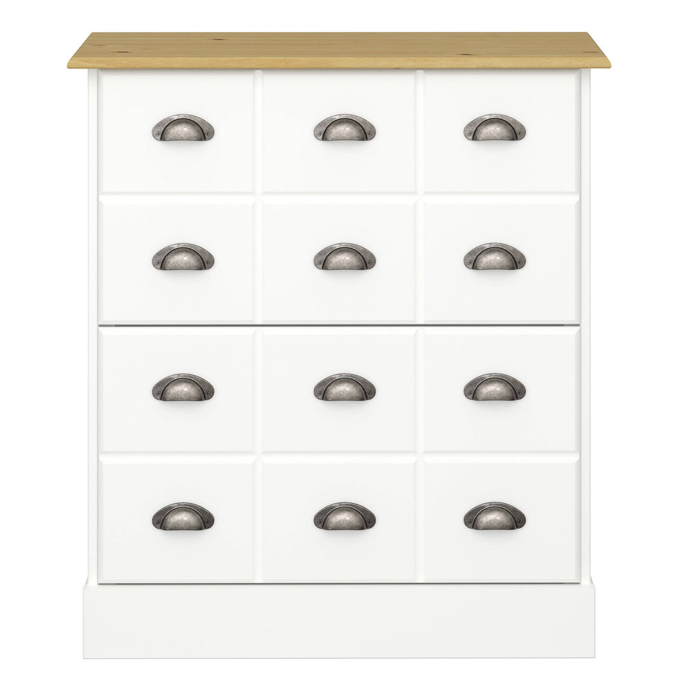 Nola Shoe Cabinet White & Pine - TidySpaces