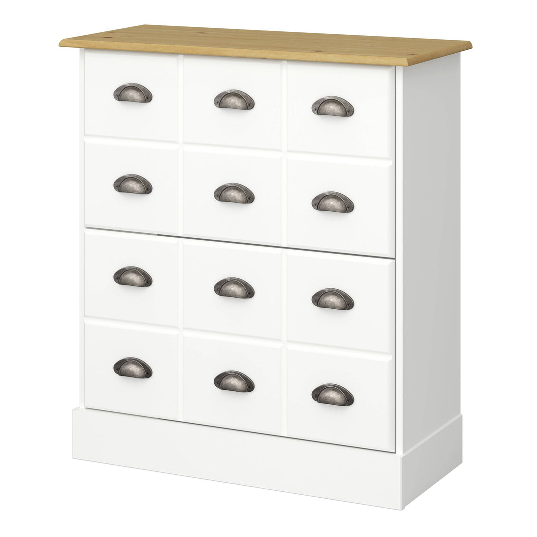 Nola Shoe Cabinet White & Pine - TidySpaces