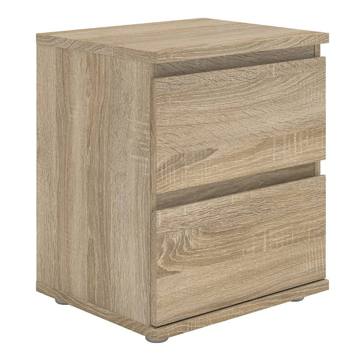 Nova Bedside 2 Drawer in Oak - TidySpaces