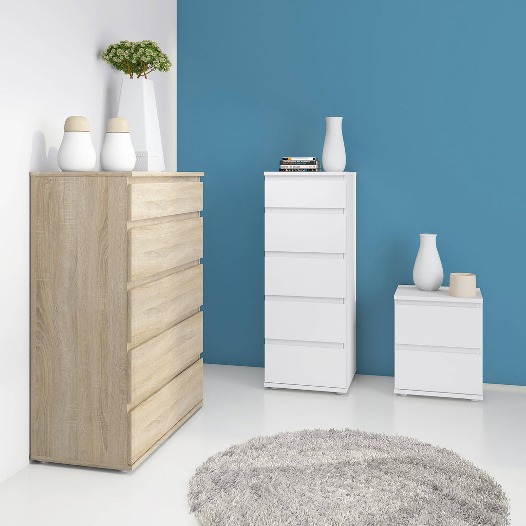 Nova Bedside 2 Drawer in White - TidySpaces