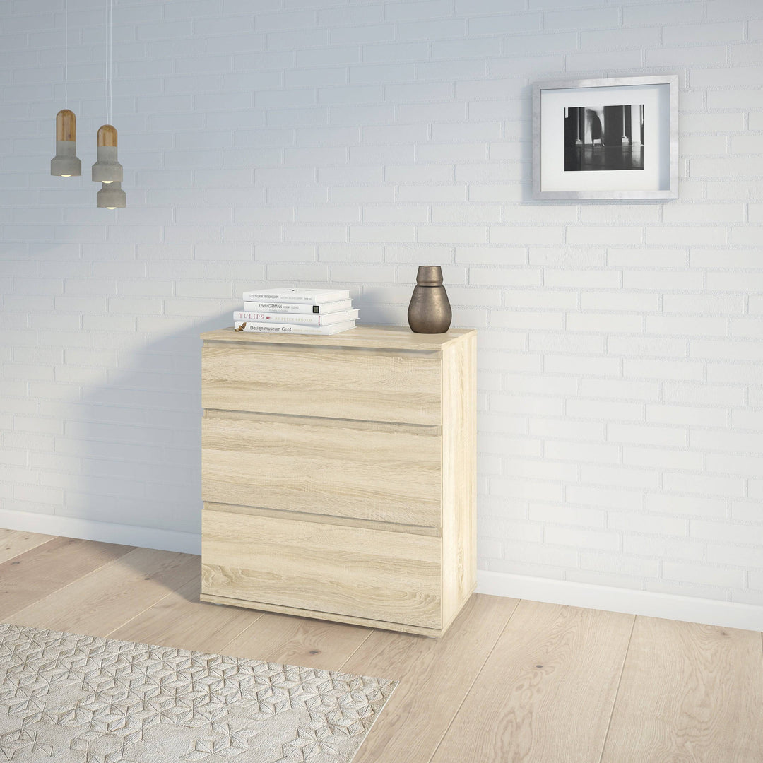 Nova Chest of 3 Drawers in Oak - TidySpaces