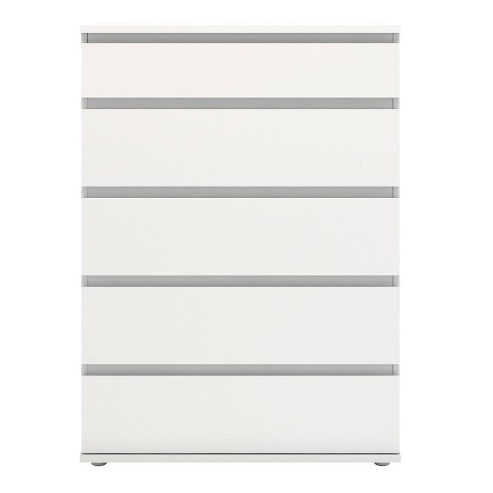 Nova Chest of 5 Drawers in White - TidySpaces