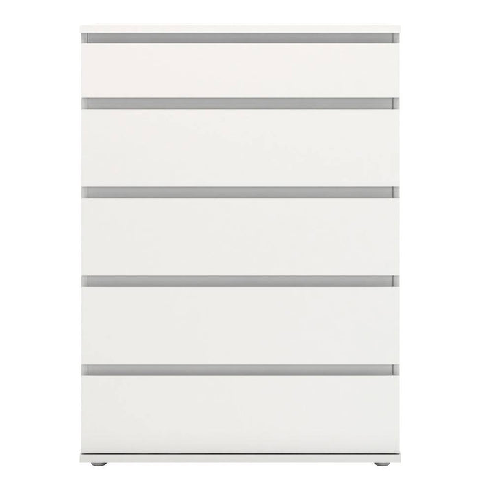 Nova Chest of 5 Drawers in White - TidySpaces