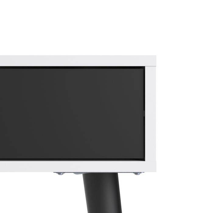 Oslo Console Table 1 Drawer 1 Shelf in White and Black Matt - TidySpaces