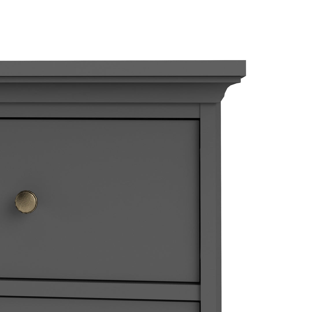 Paris Chest of 4 Drawers in Matt Grey - TidySpaces