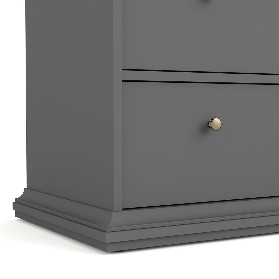 Paris Chest of 4 Drawers in Matt Grey - TidySpaces