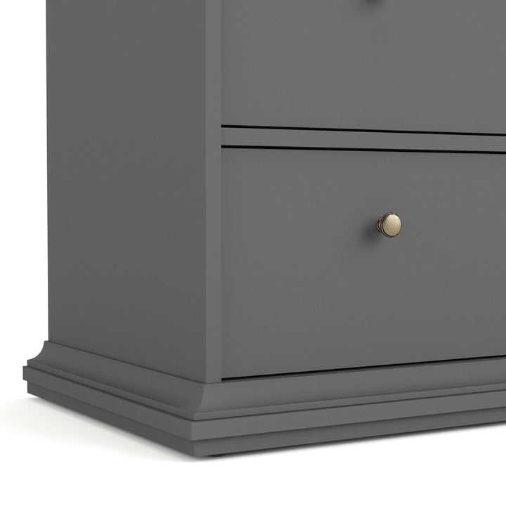 Paris Chest of 4 Drawers in Matt Grey - TidySpaces