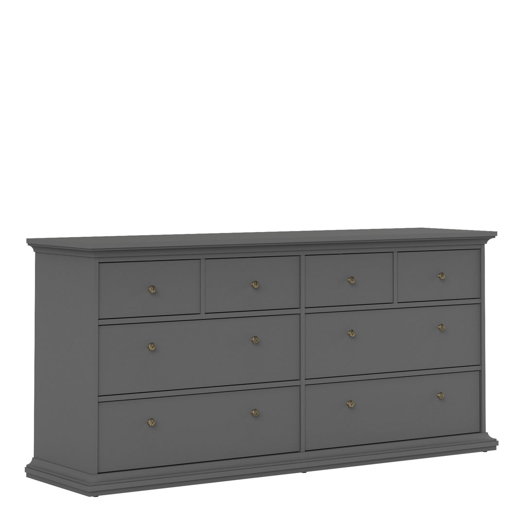 Paris Chest of 8 Drawers in Matt Grey - TidySpaces