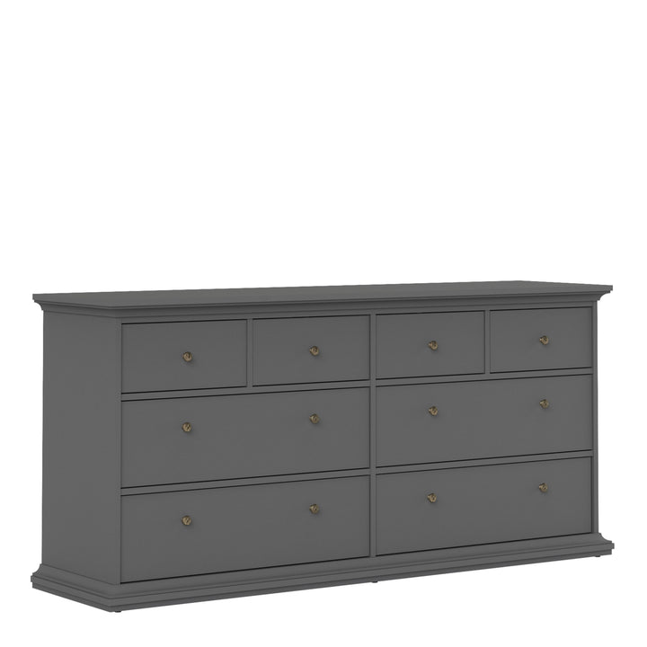 Paris Chest of 8 Drawers in Matt Grey - TidySpaces