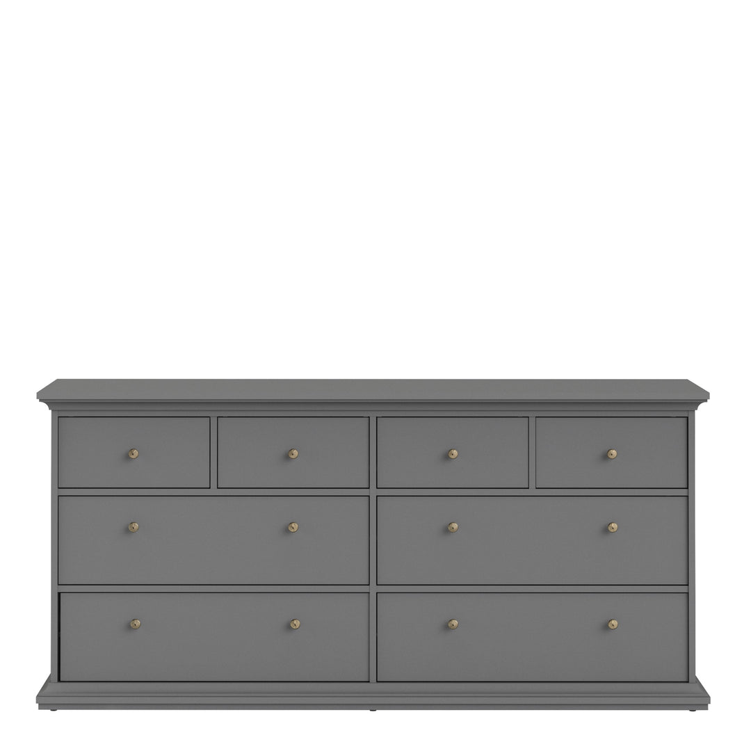 Paris Chest of 8 Drawers in Matt Grey - TidySpaces