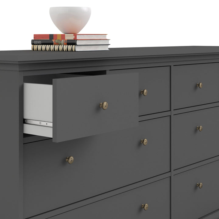 Paris Chest of 8 Drawers in Matt Grey - TidySpaces