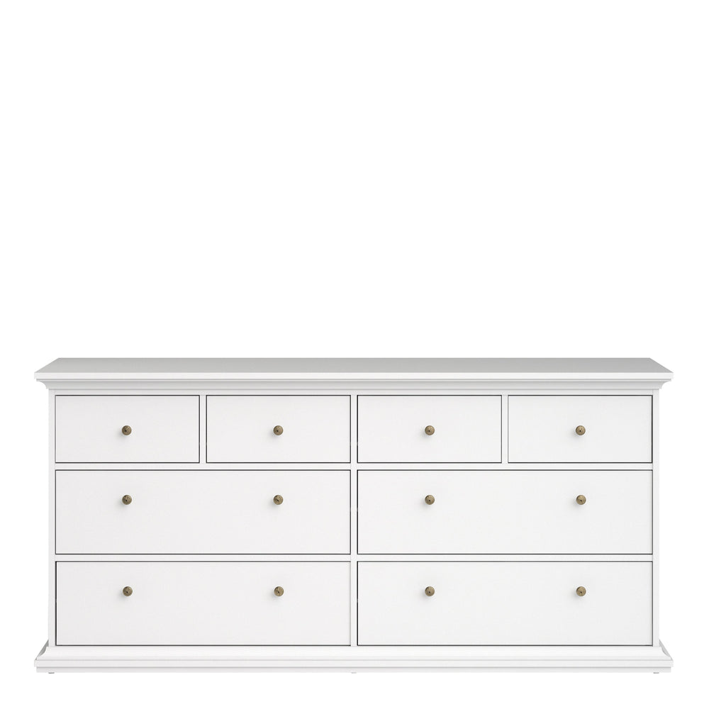 Paris Chest of 8 Drawers in White - TidySpaces