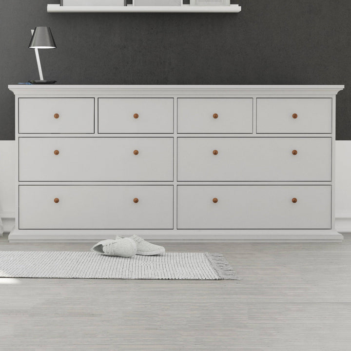 Paris Chest of 8 Drawers in White - TidySpaces