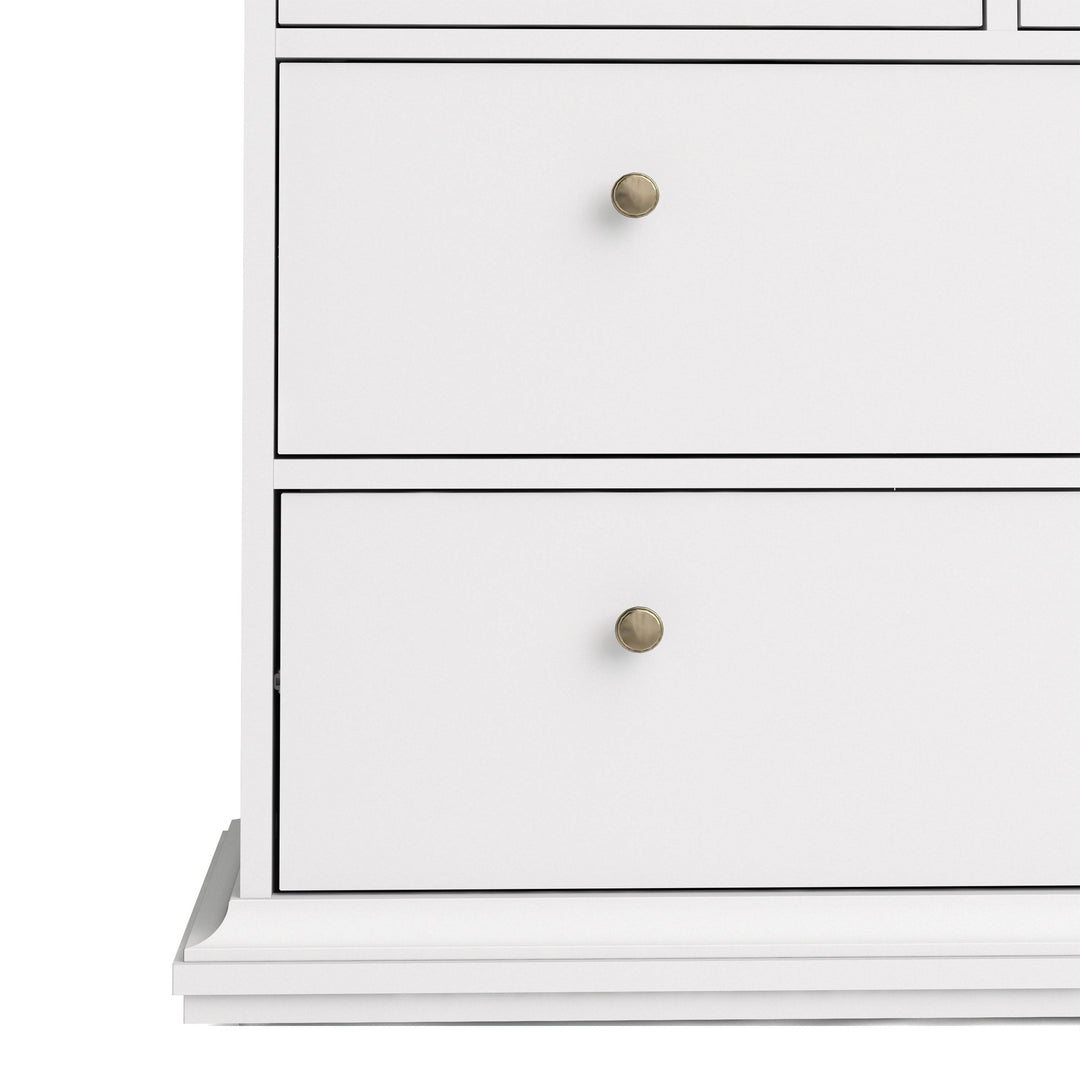 Paris Chest of 8 Drawers in White - TidySpaces