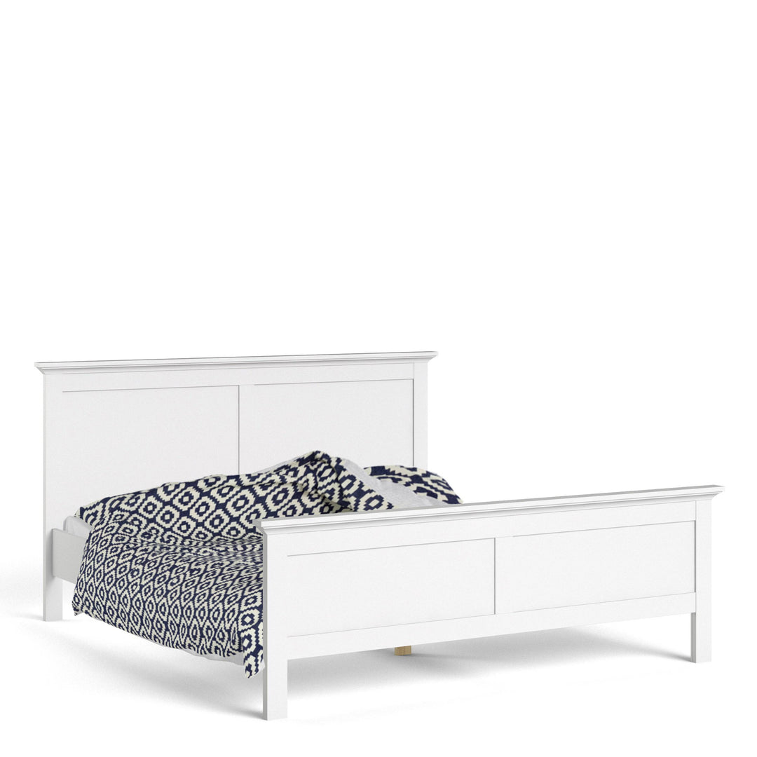 Paris Super King Bed (180 x 200) in White - TidySpaces