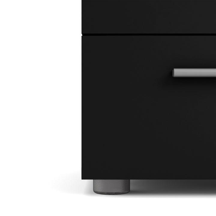 Pepe Bedside 2 Drawers in Black - TidySpaces