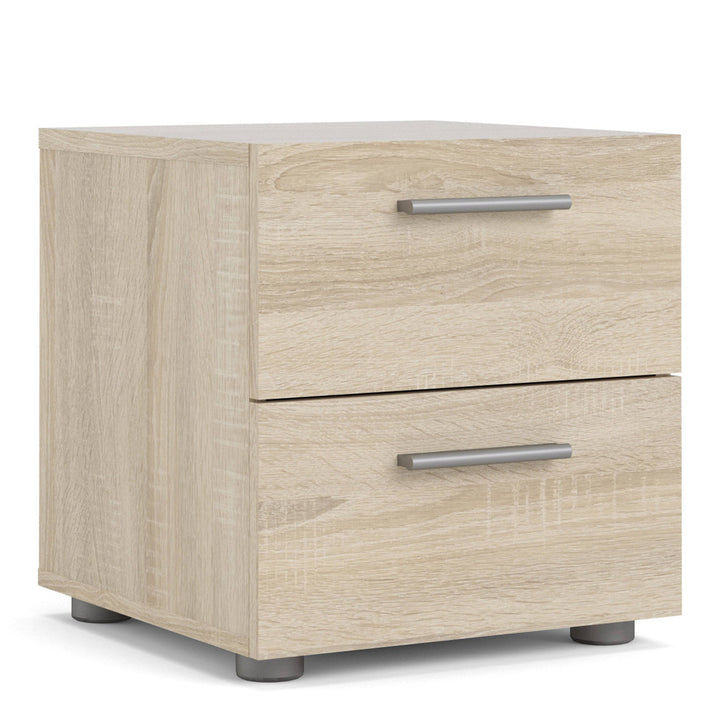 Pepe Bedside 2 Drawers in Oak - TidySpaces