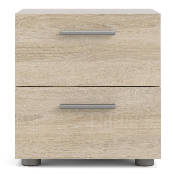 Pepe Bedside 2 Drawers in Oak - TidySpaces