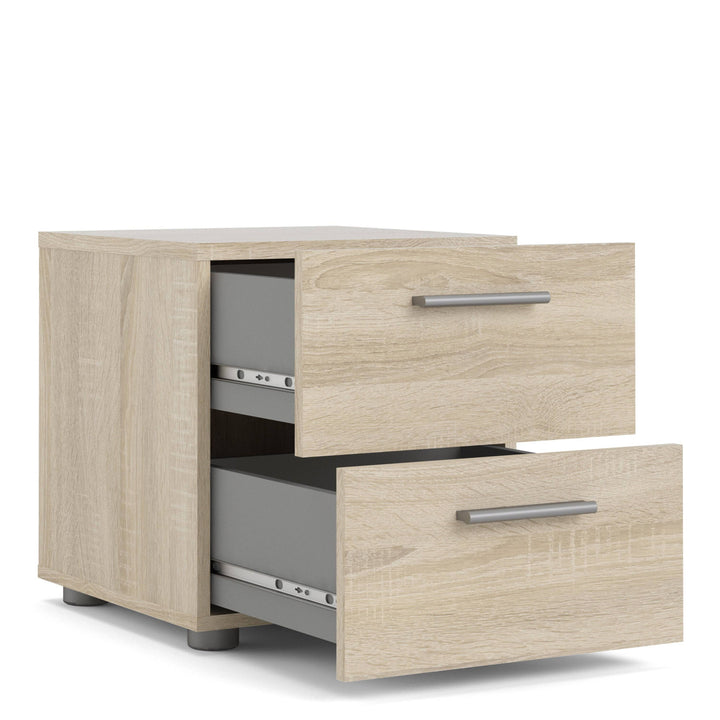 Pepe Bedside 2 Drawers in Oak - TidySpaces