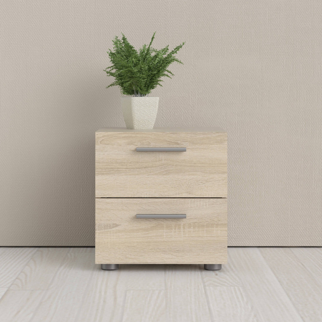 Pepe Bedside 2 Drawers in Oak - TidySpaces