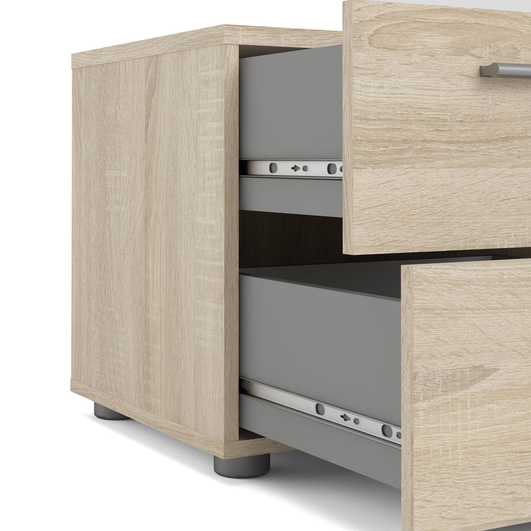 Pepe Bedside 2 Drawers in Oak - TidySpaces