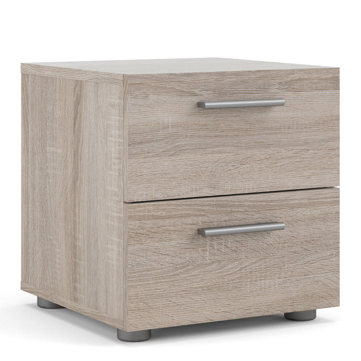 Pepe Bedside 2 Drawers in Truffle Oak - TidySpaces