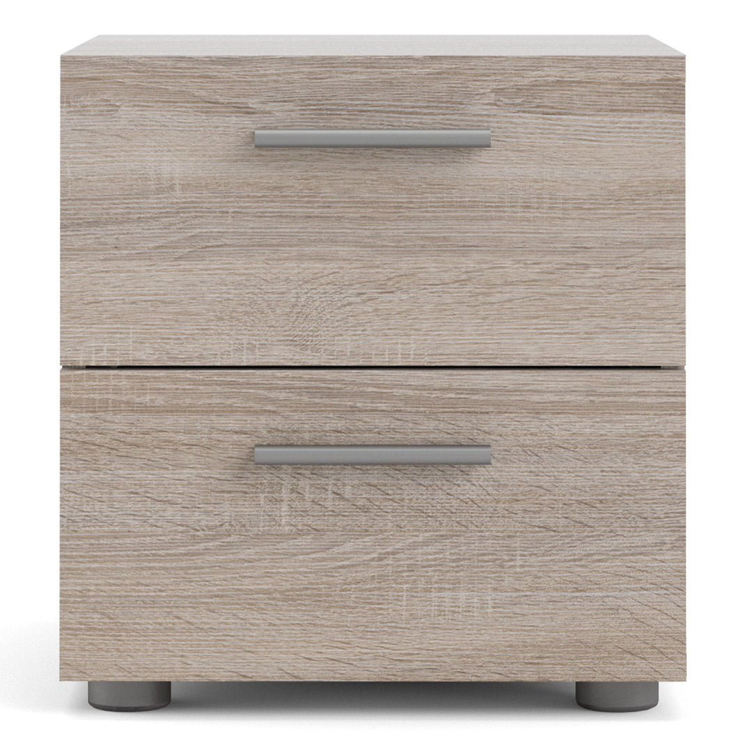 Pepe Bedside 2 Drawers in Truffle Oak - TidySpaces