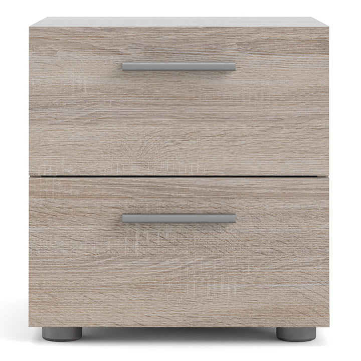 Pepe Bedside 2 Drawers in Truffle Oak - TidySpaces