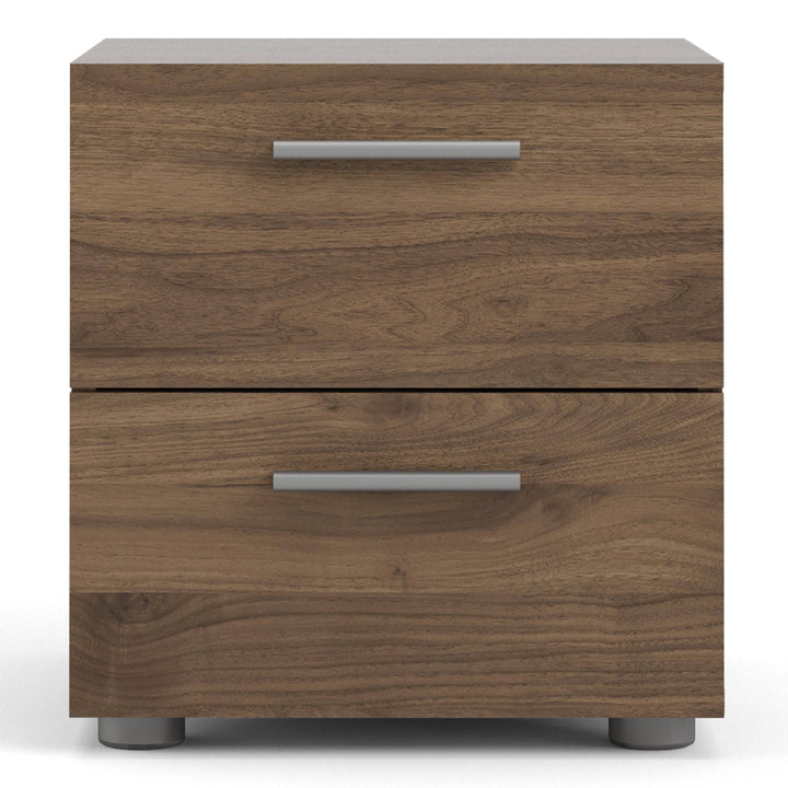 Pepe Bedside 2 Drawers in Walnut - TidySpaces