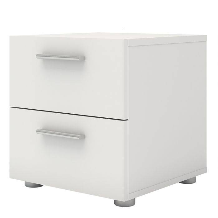 Pepe Bedside 2 Drawers in White - TidySpaces