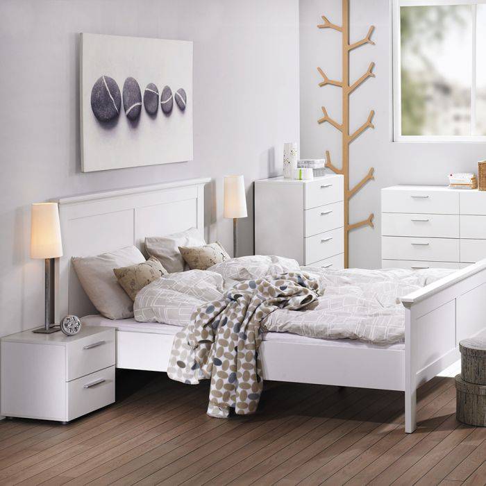 Pepe Bedside 2 Drawers in White - TidySpaces