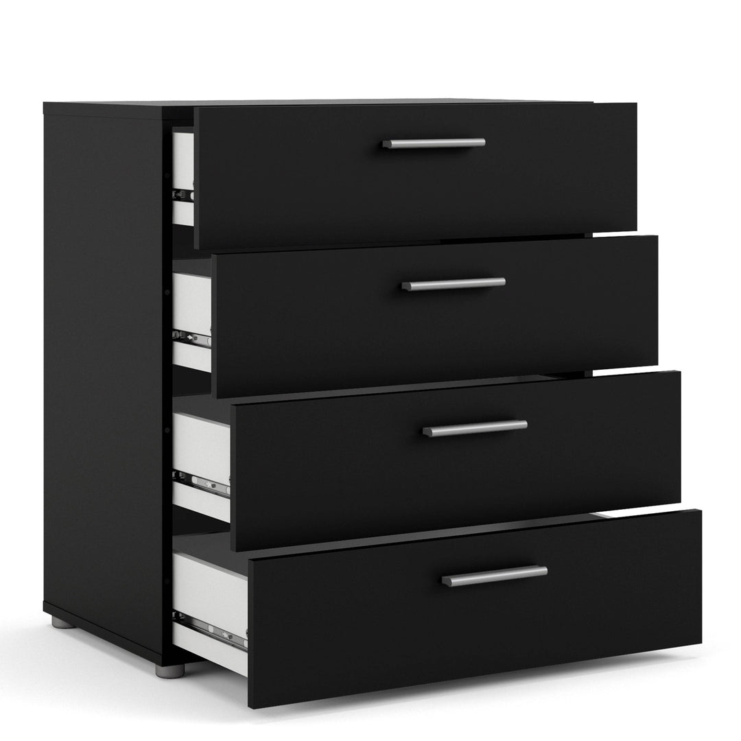 Pepe Chest of 4 Drawers in Black - TidySpaces