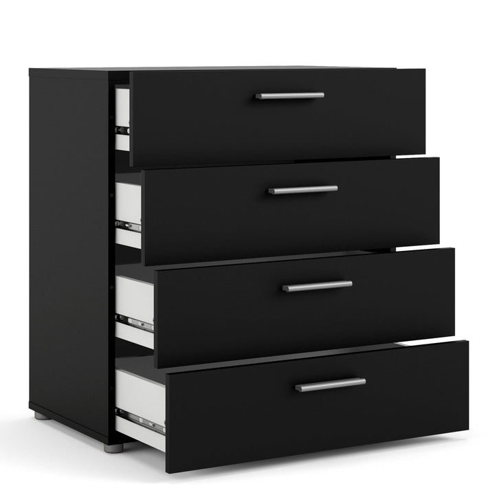 Pepe Chest of 4 Drawers in Black - TidySpaces