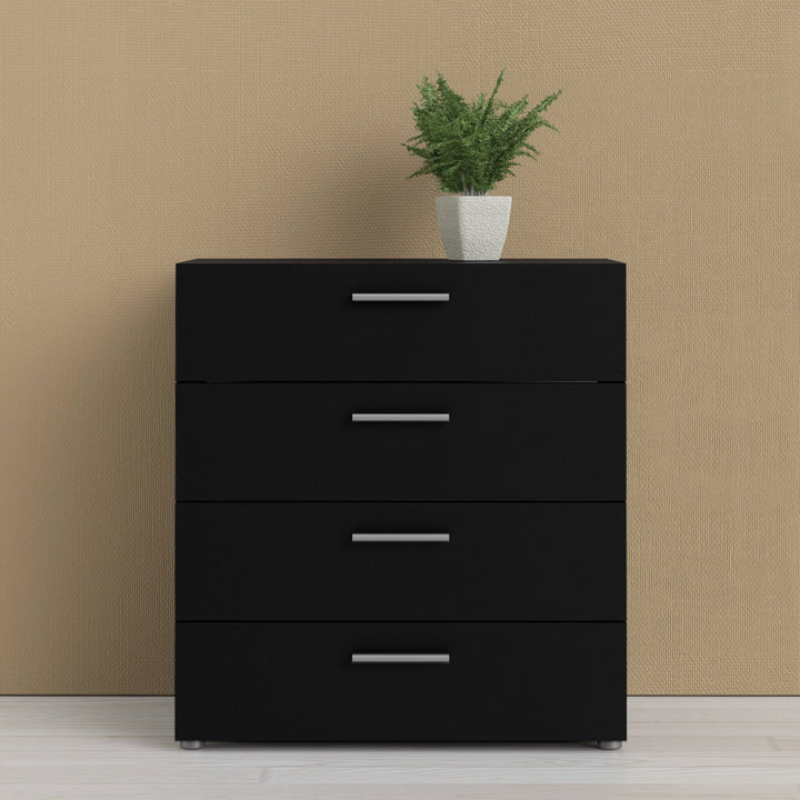 Pepe Chest of 4 Drawers in Black - TidySpaces